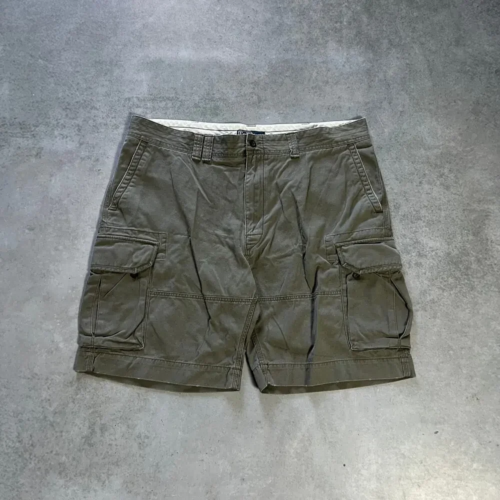 Men’s Polo Ralph Lauren Cargo Green Khaki Shorts Size 44 Big & Tall